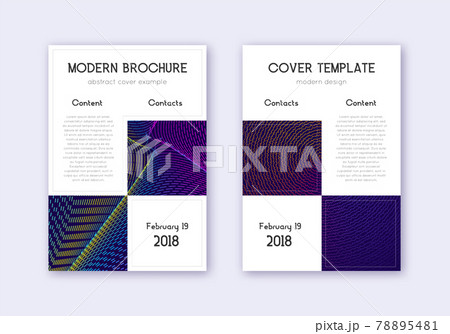 Business cover design template set. Rainbow abstra Business cover design template set. Rainbow abstra 78895481