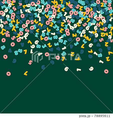 Falling Pastel Numbers Math Study Concept With のイラスト素材