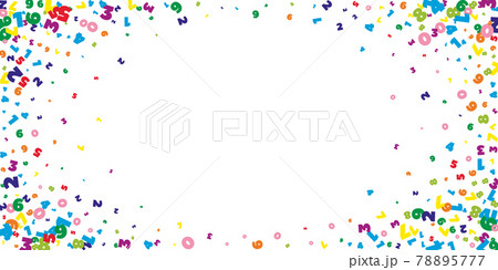 Falling bright numbers. Math study concept with flying digits. Charming back to school mathematics banner on white background. Falling numbers vector illustration. Falling bright numbers. Math study concept with flying digits. Charming back to school mathematics banner on white background. Falling numbers vector illustration. 78895777