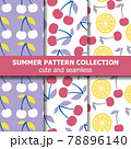 Delicious pattern collection with cherries and lemons. Summer banner. 78896140