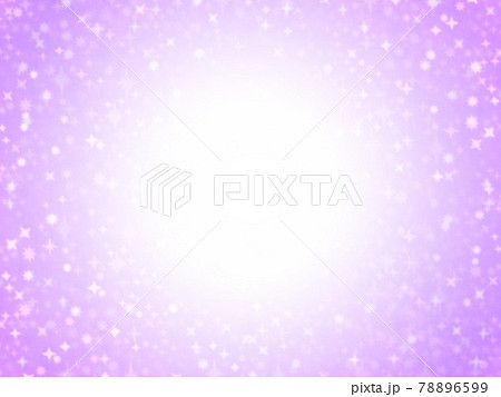 キラキラ輝くカラフルな光の背景イメージ 薄紫 中央から放射状に濃くなるグラデーション 横 他色有りのイラスト素材