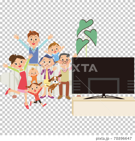 テレビで映画鑑賞、スポーツ観戦 78896647