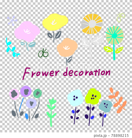 Scandinavian style flower hand drawn illustration vector set Scandinavian style flower hand drawn illustration vector set 78898215
