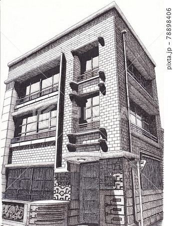 街角レトロ建物 街角レトロ建物 78898406