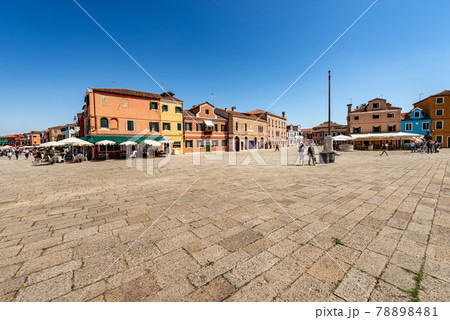 The Main Square in Burano Island - Piazza Baldassarre Galuppi Venice Italy 78898481