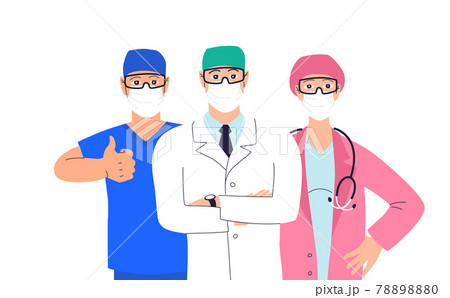 Healthcare professionals. Group doctors nurses. Medical team workers. Hospital heroes 78898880