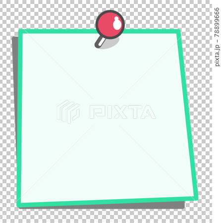 ピンで留められたメモ用紙のイラスト 78899666