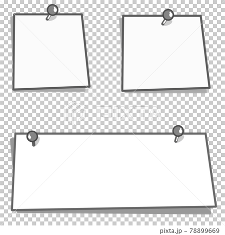 Illustration of pinned note paper Illustration of pinned note paper 78899669