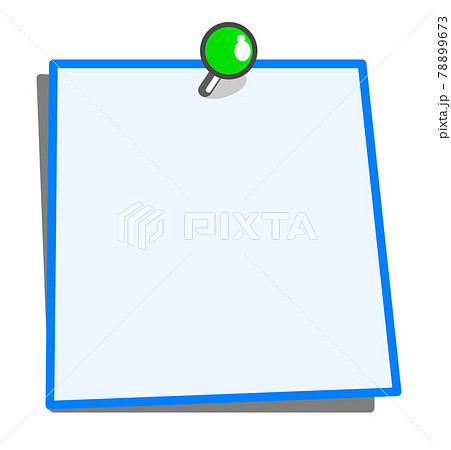 ピンで留められたメモ用紙のイラスト 78899673