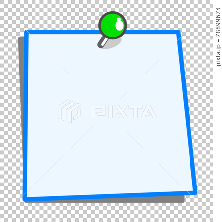 ピンで留められたメモ用紙のイラスト 78899673