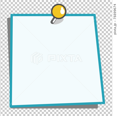 ピンで留められたメモ用紙のイラスト 78899674