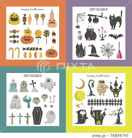 ハロウィンイラスト素材セット 78899795