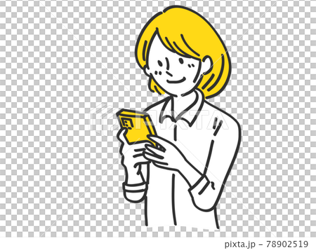 移動操作女性簡單圖解 78902519