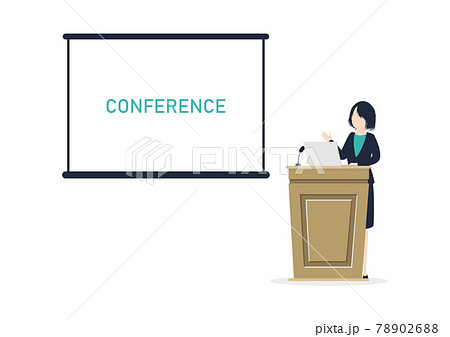 セミナー カンファレンス プレゼンテーションのイラスト素材のイラスト素材 7026