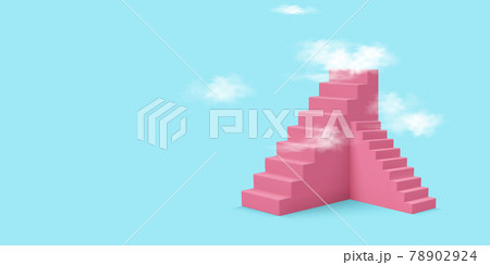 ladder to the cloud. Vector editable template 78902924