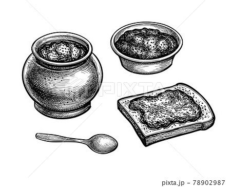 Jam Jar Food Product Drawing HighRes Vector Graphic  Getty Images