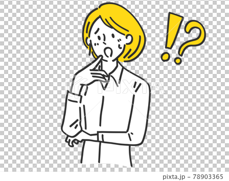 一個想出閃光的女人的簡單插圖 一個想出閃光的女人的簡單插圖 78903365