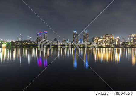 ソウル 橋 夜景 78904259
