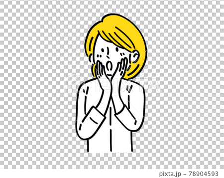 Surprised female illustration simple employee Surprised female illustration simple employee 78904593