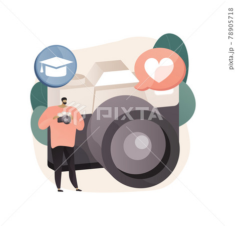 Photography workshop abstract concept vector illustration. 78905718
