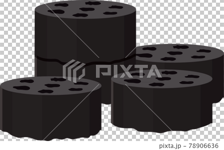 炭・黒炭のベクターイラスト素材 炭・黒炭のベクターイラスト素材 78906636