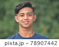 Smiling Young Filipino Teen Boy Closeup 78907442