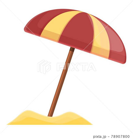 Beach umbrella icon, cartoon style 78907800