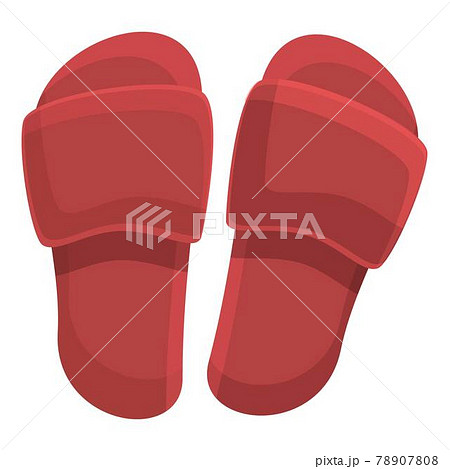 Beach slippers icon, cartoon style 78907808