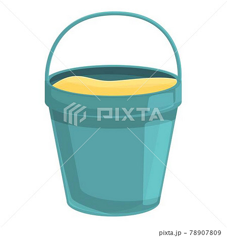 Bucket of beach sand icon, cartoon style Bucket of beach sand icon, cartoon style 78907809