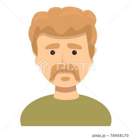 Man with short mustache icon, cartoon style Man with short mustache icon, cartoon style 78908170