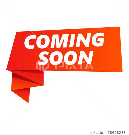 Coming soon reminder icon, cartoon style Coming soon reminder icon, cartoon style 78908283