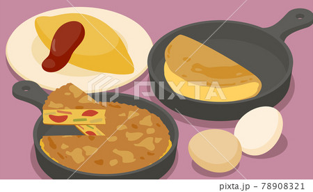 オムレツのベクターイラスト素材のイラスト素材 7021