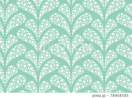 Flower geometric pattern. Seamless vector background. White and green ornament 78908585
