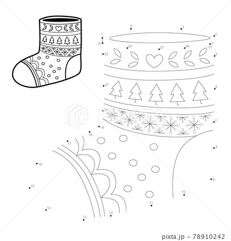 Dot to dot Christmas puzzle for children. Connect dots game Dot to dot Christmas puzzle for children. Connect dots game 78910242