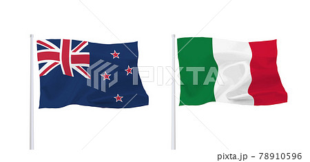 イタリアとニュージーランドの国旗