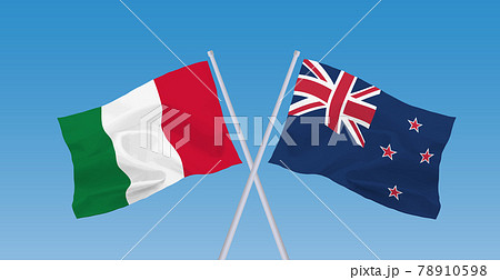 イタリアとニュージーランドの国旗 78910598