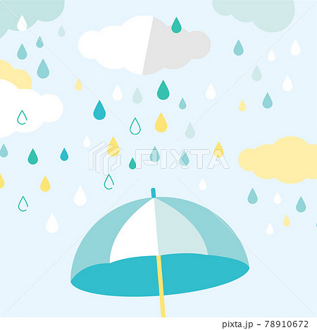 雨 梅雨の空の背景デザイン素材のイラスト素材