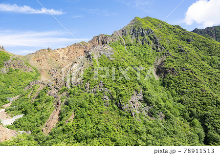栃木県那須岳の登山道からの風景 栃木県那須岳の登山道からの風景 78911513