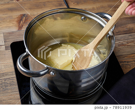 water and butter in a pot water and butter in a pot 78911939