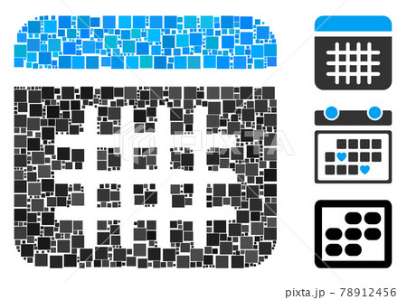 Square Calendar Icon Vector Collageのイラスト素材 [78912456] - PIXTA