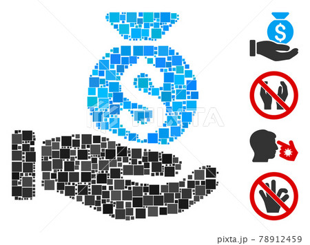 Square Investment Hand Icon Vector Mosaic 78912459