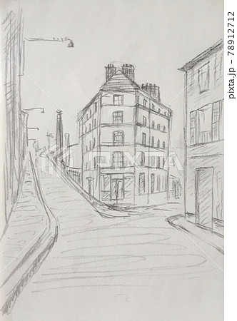フランスの街角のイラスト素材 [78912712] - PIXTA
