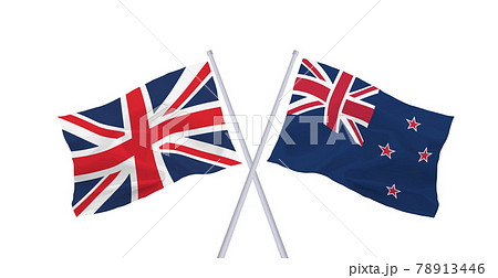 イギリスとニュージーランドの国旗 78913446