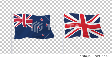 イギリスとニュージーランドの国旗 78913448