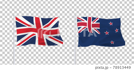 イギリスとニュージーランドの国旗 78913449