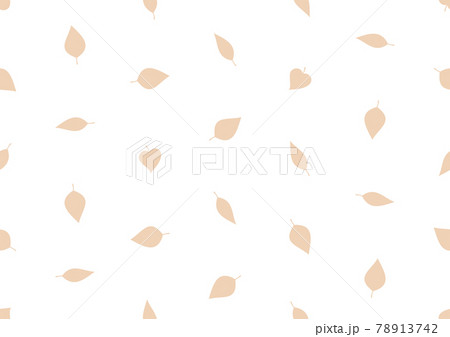 ベージュの葉のシームレスなドット背景のイラスト 78913742