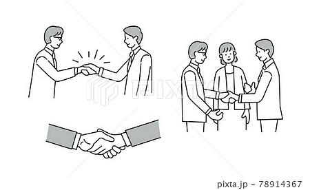 ビジネス　握手　商談成立　ベクター 78914367