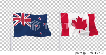 Canadian and New Zealand flags Canadian and New Zealand flags 78915732