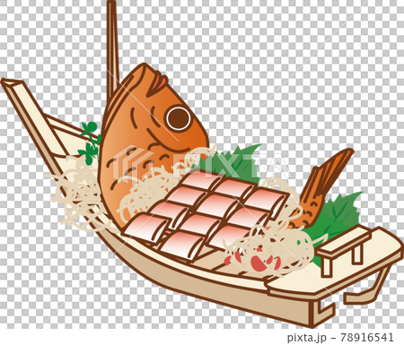 舟盛り、活け造り。 舟盛り、活け造り。 78916541