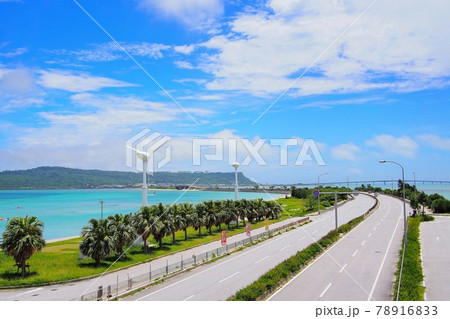 【沖縄】 海中道路とビーチの風景 【沖縄】 海中道路とビーチの風景 78916833